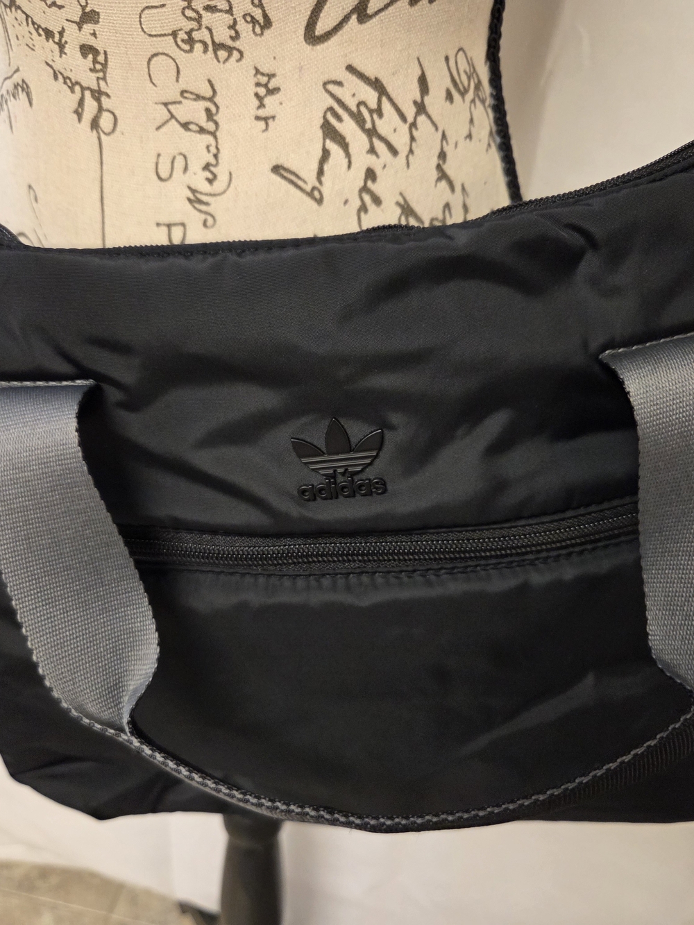 Adidas Black Men's Tote Bag - Classic Trefoil